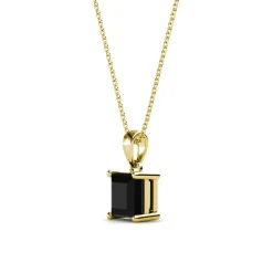 Pendentif Simple Square Or et Noir