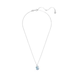 Pendentif Swarovski Iconic Swan Cygne Petit Bleu Métal rhodié