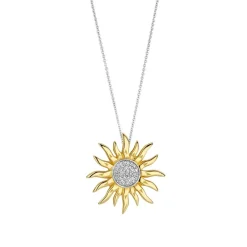 Pendentif Ti Sento - 6832ZY Pendentig Argent Doré Forme Soleil