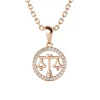 Pendentif Zodiaque Balance Or Rose