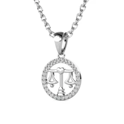 Pendentif Zodiaque Balance Argenté