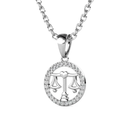 Pendentif Zodiaque Balance Argenté