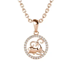 Pendentif Zodiaque Bélier Or Rose