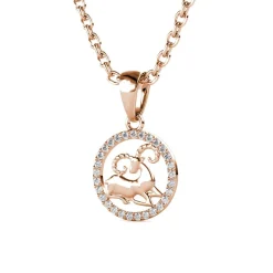 Pendentif Zodiaque Bélier Or Rose