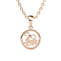 Pendentif Zodiaque Bélier Or Rose