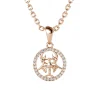 Pendentif Zodiaque Cancer Or Rose