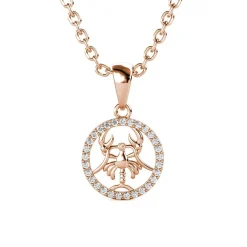 Pendentif Zodiaque Cancer Or Rose