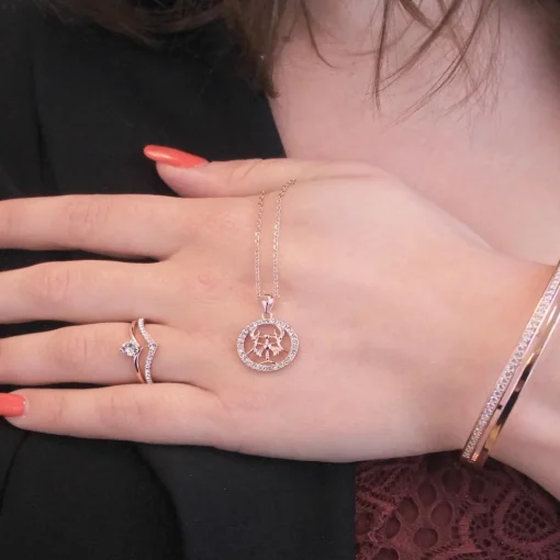 Pendentif Zodiaque Cancer Or Rose