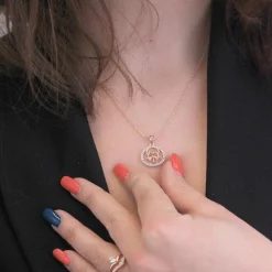 Pendentif Zodiaque Cancer Or Rose