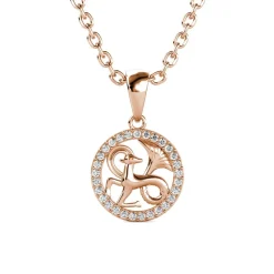 Pendentif Zodiaque Capricorne Or Rose