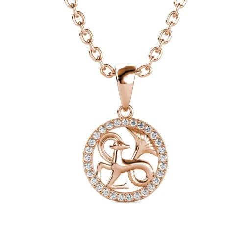 Pendentif Zodiaque Capricorne Or Rose