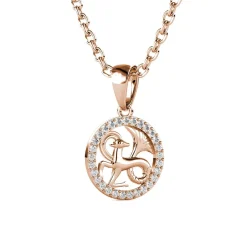 Pendentif Zodiaque Capricorne Or Rose
