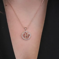 Pendentif Zodiaque Capricorne Or Rose
