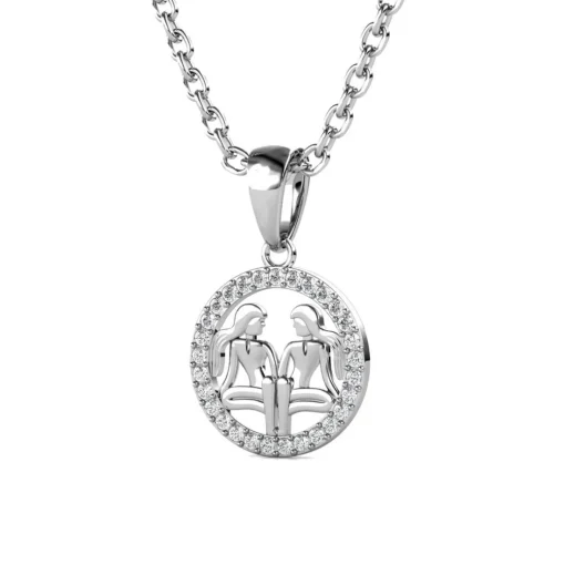 Pendentif Zodiaque Gémeaux Argenté