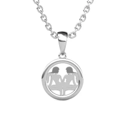Pendentif Zodiaque Gémeaux Argenté