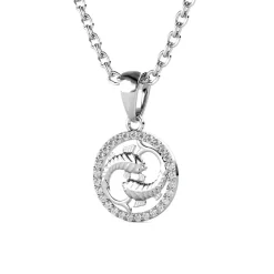 Pendentif Zodiaque Poisson Argenté