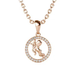 Pendentif Zodiaque Sagittaire Or Rose