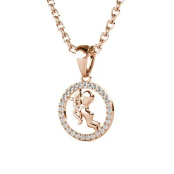 Pendentif Zodiaque Sagittaire Or Rose