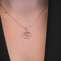 Pendentif Zodiaque Sagittaire Or Rose