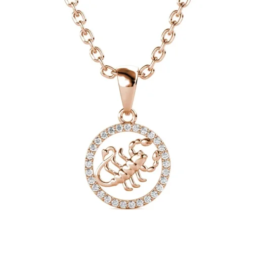 Pendentif Zodiaque Scorpion Or Rose