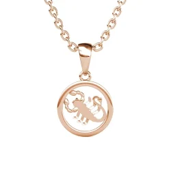Pendentif Zodiaque Scorpion Or Rose