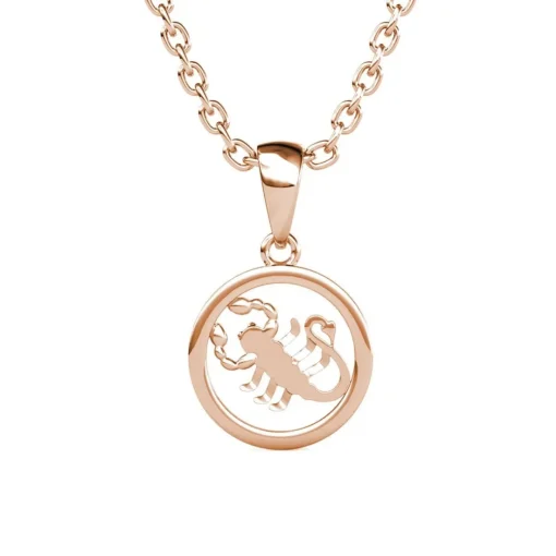 Pendentif Zodiaque Scorpion Or Rose