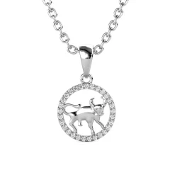 Pendentif Zodiaque Taureau Argenté