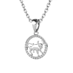 Pendentif Zodiaque Taureau Argenté