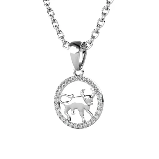 Pendentif Zodiaque Taureau Argenté