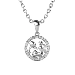 Pendentif Zodiaque Verseau Argenté