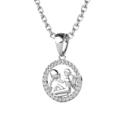 Pendentif Zodiaque Verseau Argenté