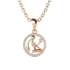 Pendentif Zodiaque Vierge Or Rose
