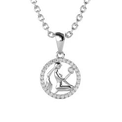 Pendentif Zodiaque Vierge Argenté