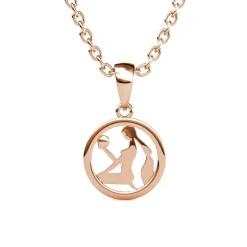 Pendentif Zodiaque Vierge Or Rose