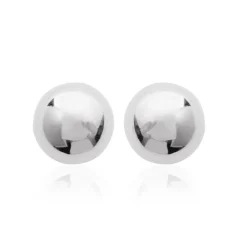 Puces argent Femme rhodié boules - W0Y403Y6