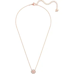 SET Swarovski 5516488 - Set collier et boucles d'oreilles métal rose pierres sertis blanc Femme
